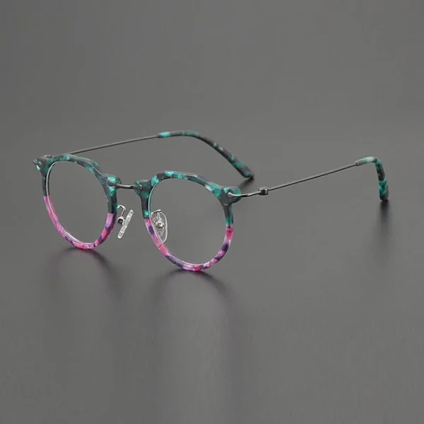 Ava Vintage Round Acetate Glasses Frame - Image 3