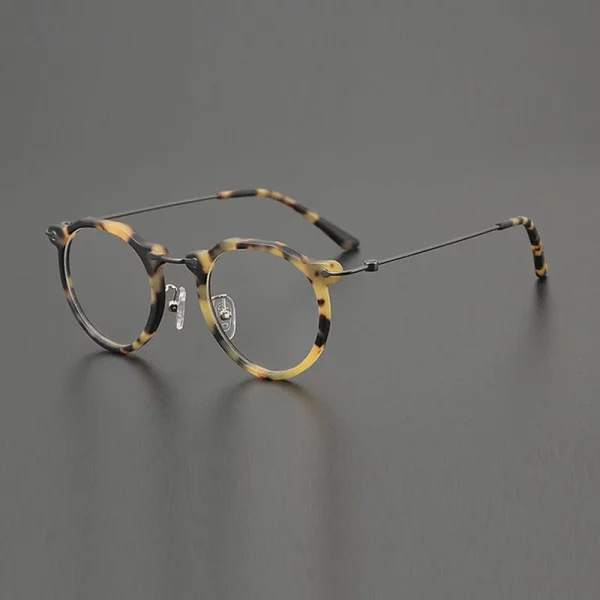 Ava Vintage Round Acetate Glasses Frame - Image 4