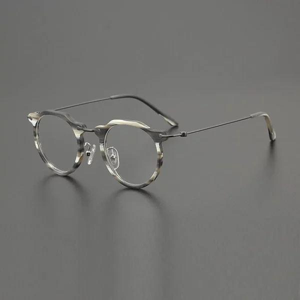 Ava Vintage Round Acetate Glasses Frame - Image 5