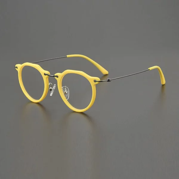Ava Vintage Round Acetate Glasses Frame - Image 6