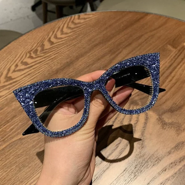 Mae Vintage Rhinesotne Cat-eye Glasses Frames - Image 3