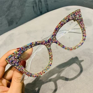 Mae Vintage Rhinesotne Cat-eye Glasses Frames